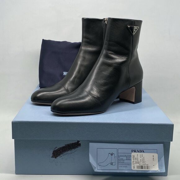 Prada Leather Zip Ankle-Booties - Picture 12 of 14